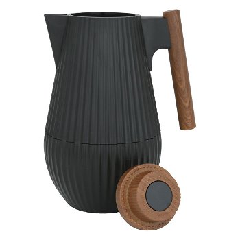 Liar thermos, matte black, with wooden handle, 1 liter image 3