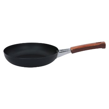 Japanese black pan, with brown handle 20 cm image 3