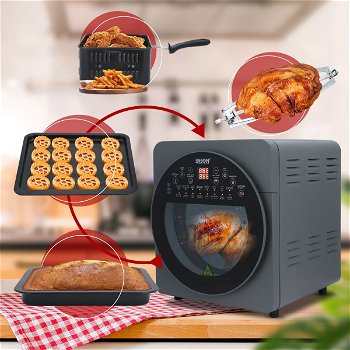 Edison Air Fryer 16 Functions 14.5L Gray 1700W image 8
