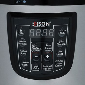 إديسون قدر ضغط كهربائي 10 لتر جرانيت أسود 1400 واط image 5