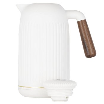 Timeless Thermos Jayda White With 1 liter Wood Hand image 3