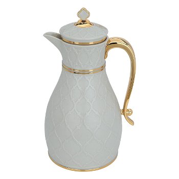 Nahla Thermos, Light Gray with Golden Hand, 2-Pieces image 2