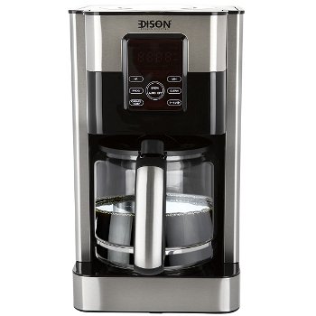 Edison Coffee Machine 1.8 Liter Black Steel 1000 Watt image 1