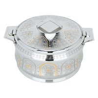 Indian food keeper, silver engraved with gold, 2500 ml product image