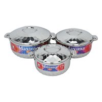 food keeper set, silver steel, 3 pieces (2.5 + 3.5 + 5) liters product image