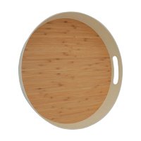 Serving tray, small 12-inch wood handle product image