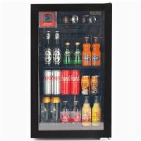 إديسون ثلاجة مشروبات ميني باب زجاج أسود 3.2 قدم 91 لتر product image