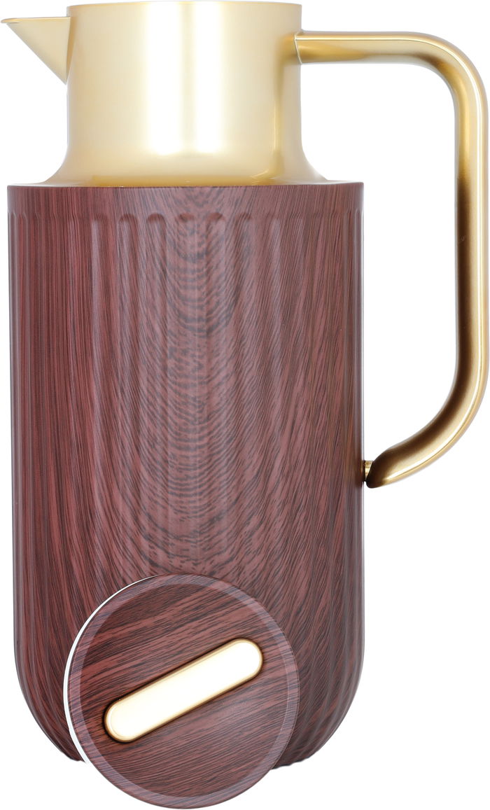 Everest Laura thermos, dark wood with a golden handle, 1.6 liter image 2