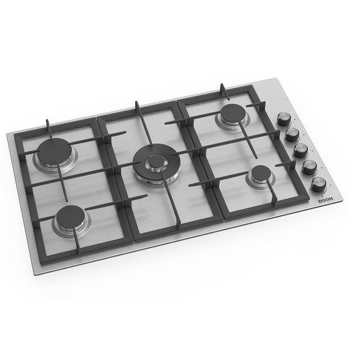 Edison Built-In Built-In Gas Stove Built-in Surface Stainless 5 Burners 60 ×90 cm image 2