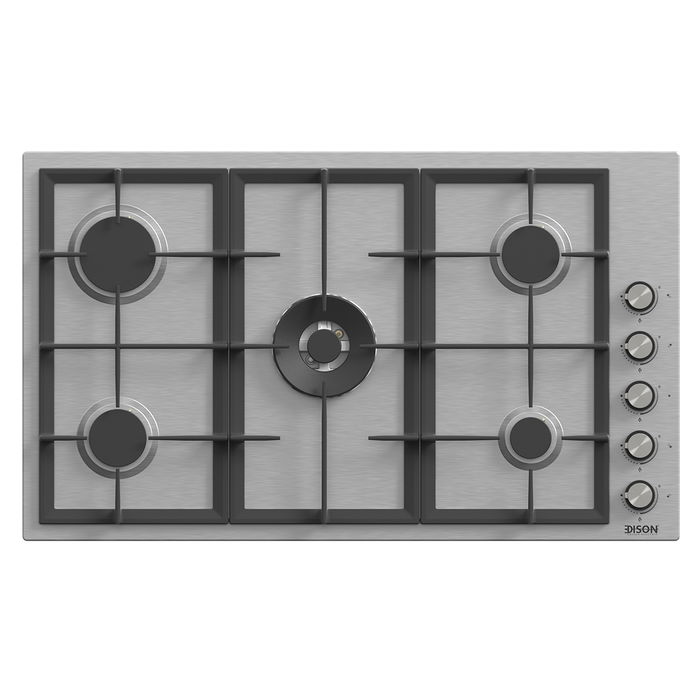 Edison Built-In Built-In Gas Stove Built-in Surface Stainless 5 Burners 60 ×90 cm image 1