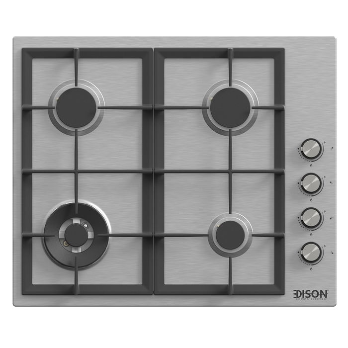 Edison Built-In Built-In Gas Stove Built-in Surface Stainless 4 Burners 60 ×60 cm image 1