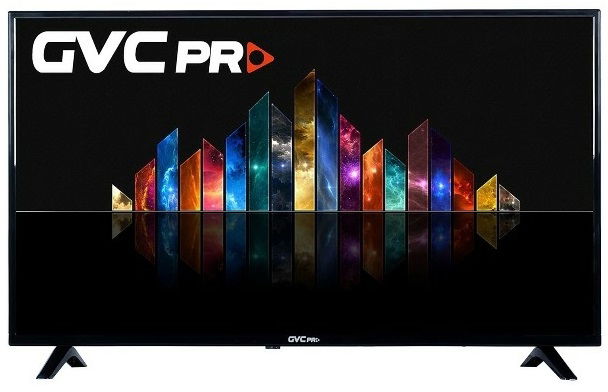 تلفزيون LED جي في سي برو، 43 بوصة، FHD، GVC-43TAF5100 - اسود مع حامل هدية image 1