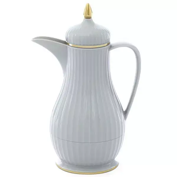 Al Saif Dallah Tamim 2 Light Grey With Gold Stripe 0.35 Liter image 1